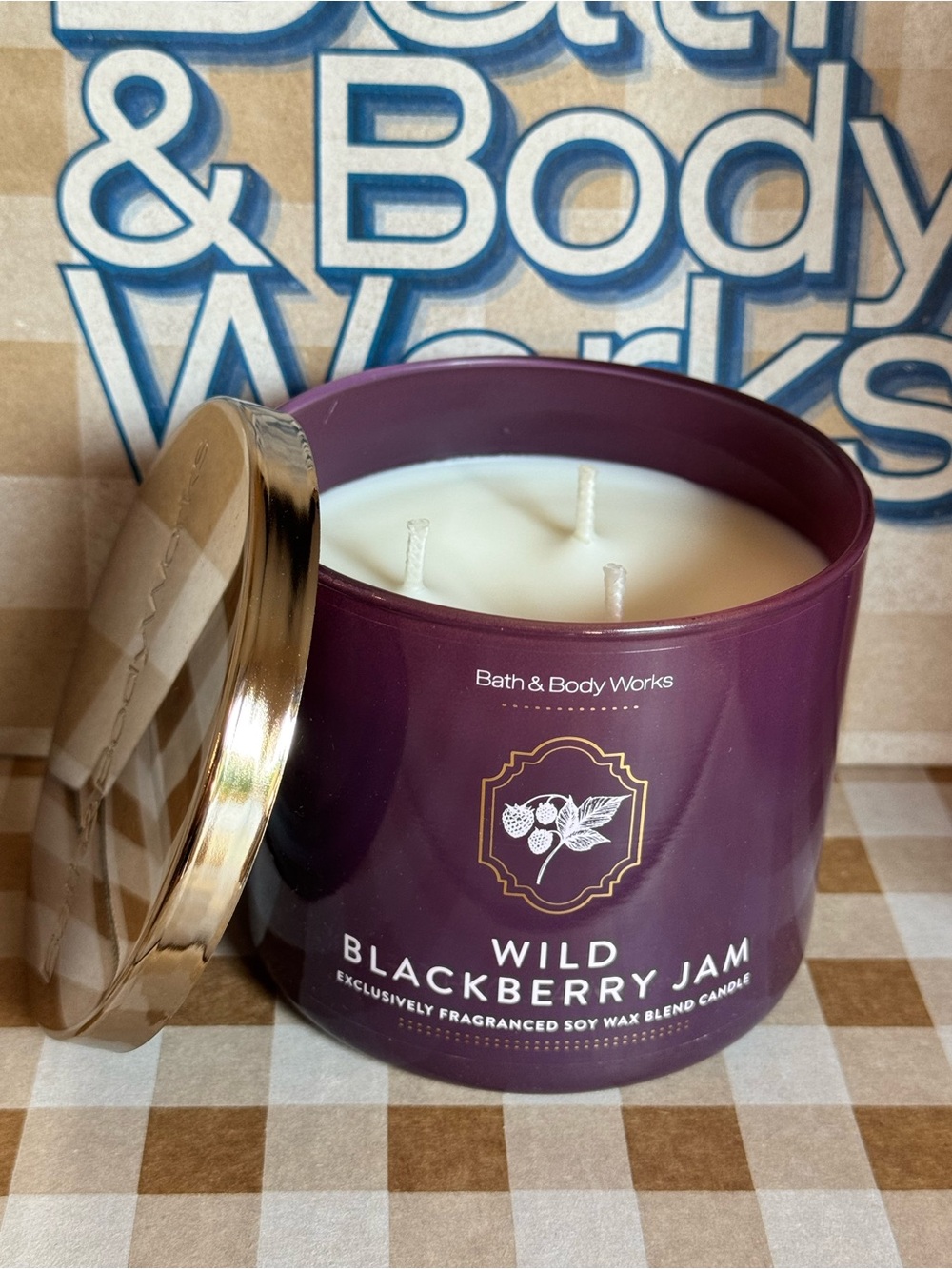 NEW B&BW Wild Blackberry Jam 3 wick candle